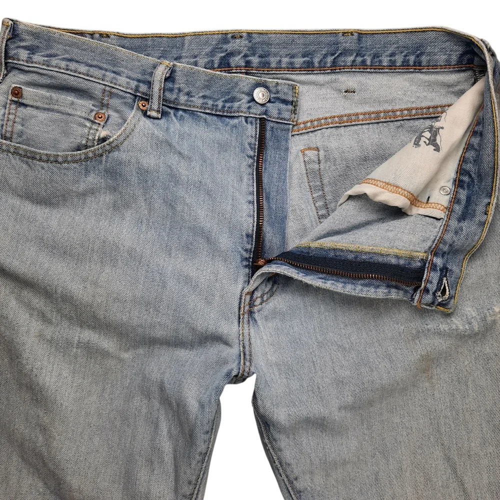 Levi's 517 100% Cotton Stonewash Distressed Boot Cut Jeans SZ 38x32